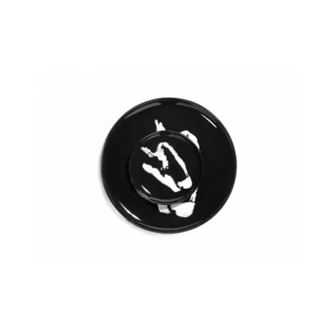 Serax Feast by Ottolenghi bord S ø 19 cm h 2 cm aardewerk Black + Pepper White