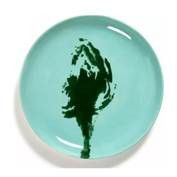 Serax Feast by Ottolenghi bord XS ø 16 cm h 2 cm aardewerk Azure + Artichoke Green