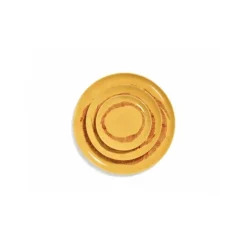 Serax Feast by Ottolenghi bord S ø 19 cm h 2 cm aardewerk Sunny Yellow + Swirl-Stripes Red