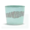 Serax Feast by Ottolenghi espressokop 150 ml aardewerk Azure + Swirl-Stripes Red