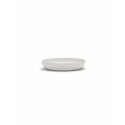 Serax Feast by Ottolenghi hoog bord ø 22 cm h 4 cm aardewerk White + Swirl-Stripes Red