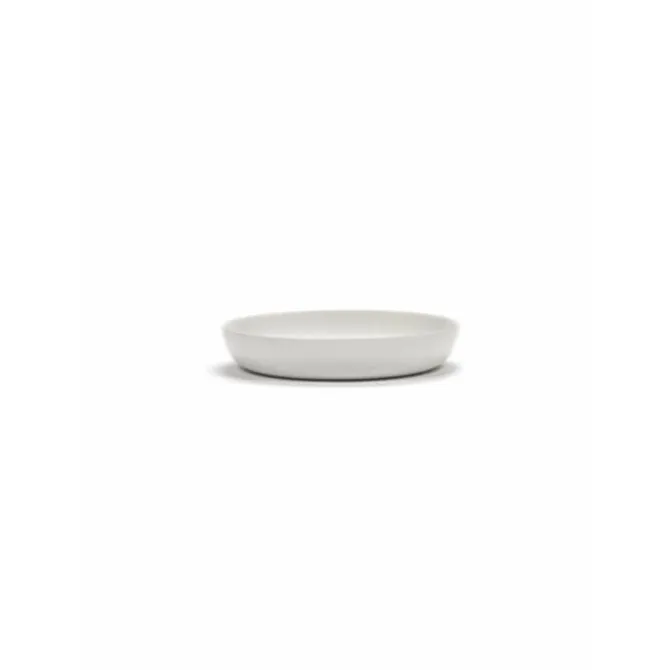Serax Feast by Ottolenghi hoog bord ø 22 cm h 4 cm aardewerk White + Swirl-Stripes Red