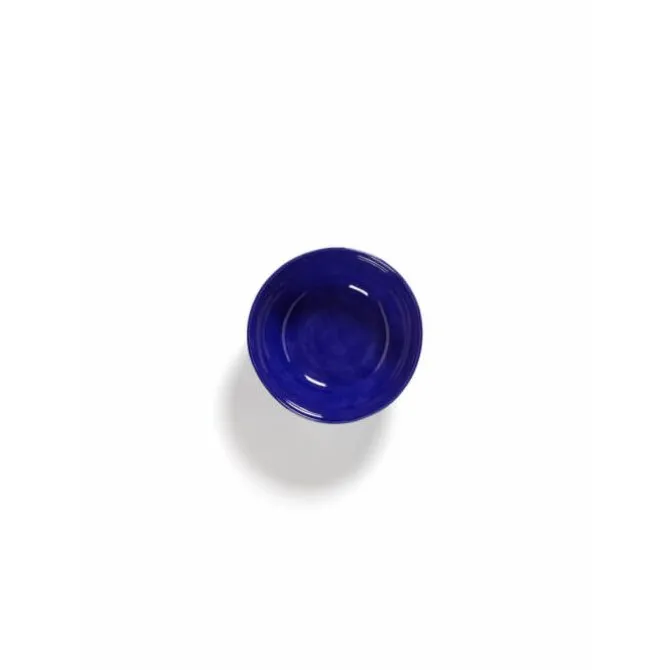 Serax Feast by Ottolenghi kom L ø 17 cm h 7 cm aardewerk Lapis Lazuli + Swirl-Stripes White