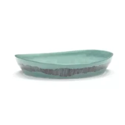 Serax Feast by Ottolenghi serveerschaal L ø 35 cm h 6 cm aardewerk Azure + Swirl Stripes Red