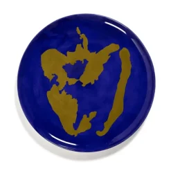 Serax Feast by Ottolenghi serveerbord ø 35 cm h 2 cm aardewerk Lapis Lazuli - Pepper Gold