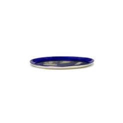 Serax Feast by Ottolenghi serveerbord ø 35 cm h 2 cm aardewerk Lapis Lazuli - Pepper Gold