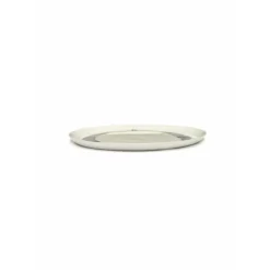 Serax Feast by Ottolenghi serveerbord ø 35 cm h 2 cm aardewerk White + Swirl Stripes Blue