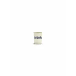 Serax Feast by Ottolenghi theekop 330 ml aardewerk White + Swirl-Stripes Blue