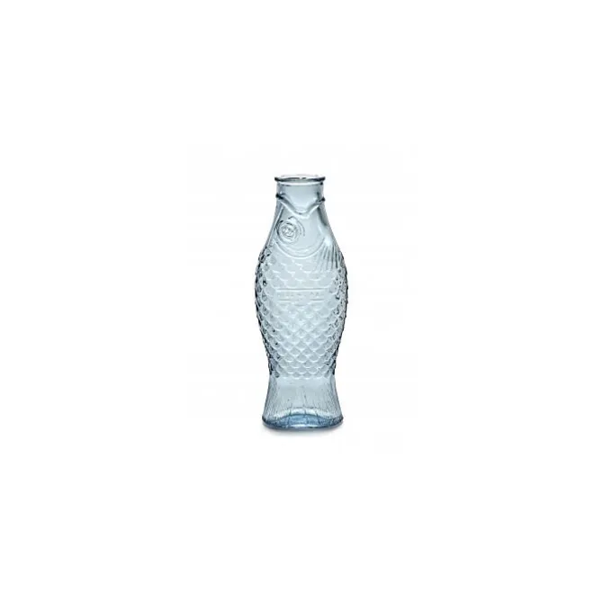 Serax Fish & Fish fles 1 liter glas blauw