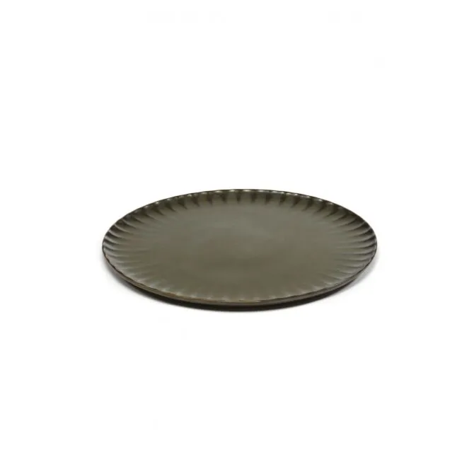 Serax INKU by Sergio Herman bord L ø 24 cm h 1,7 cm aardewerk groen
