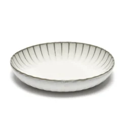 Serax INKU by Sergio Herman hoog bord M ø 23 cm h 4,5 cm aardewerk wit