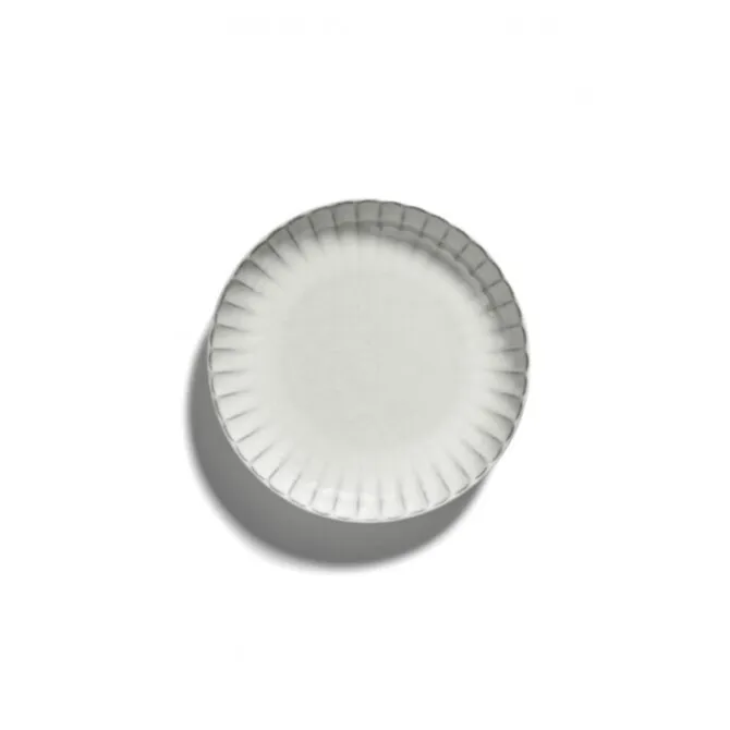 Serax INKU by Sergio Herman hoog bord M ø 21 cm h 4 cm aardewerk wit