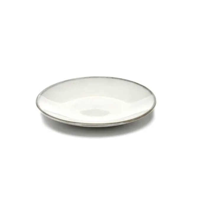 Serax INKU by Sergio Herman schotel voor espressokop ø 12 cm h 1,6 cm aardewerk wit