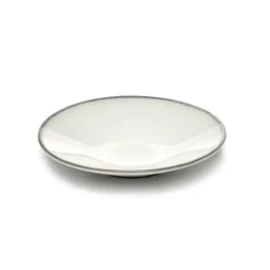 Serax INKU by Sergio Herman schotel voor koffiekop ø 14 cm h 1,4 cm aardewerk wit