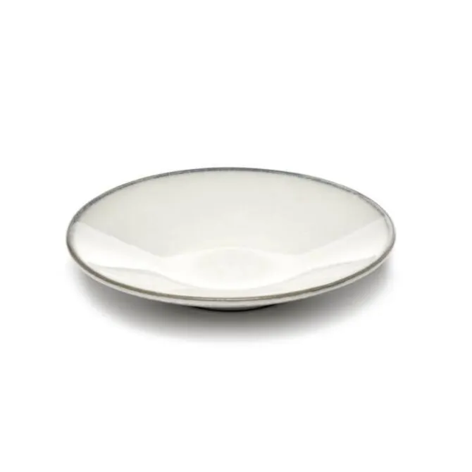 Serax INKU by Sergio Herman schotel voor koffiekop ø 14 cm h 1,4 cm aardewerk wit