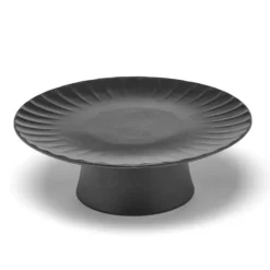 Serax INKU by Sergio Herman taartplateau M ø 21 cm h 8 cm aardewerk zwart