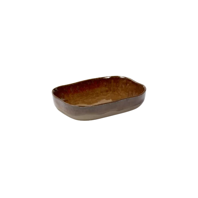 Serax Merci diep bord rechthoekig no 7 M zandsteen 14,5 x 10,5 x 3 cm okerbruin