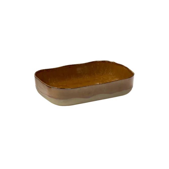 Serax Merci extra diep bord 23 x 15 cm h 5 cm oker/bruin