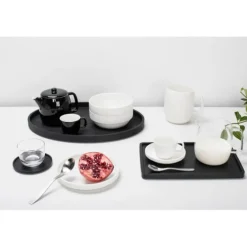 Serax Passe-Partout cappuccinokop met oor 200 ml ø 8,5 cm h 6 cm porselein glanzend zwart