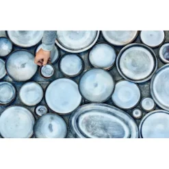 Serax Pure kom S ø 9 cm keramiek Blue Glazed