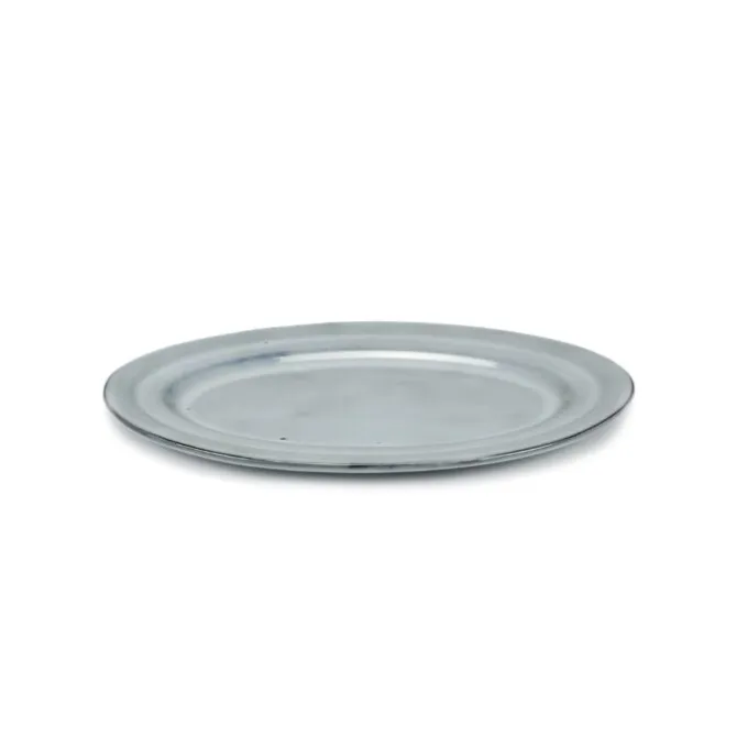 Serax Pure ovale serveerschaal ø 38 x 26 cm keramiek Blue Glazed