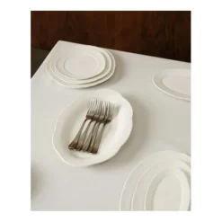 Serax Silhouette hoog ovaal bord M 24,5 x 15 cm wit