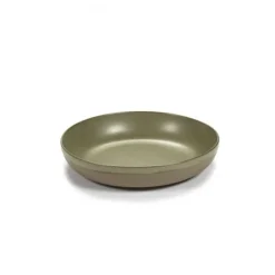 Serax Surface by Sergio Herman serveerschaal S ø 27 cm h 5 cm aardewerk Camo Green