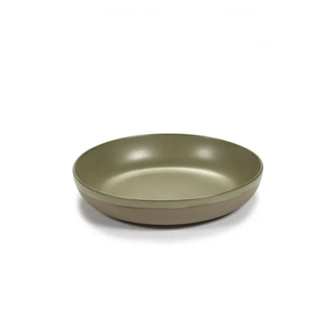 Serax Surface by Sergio Herman serveerschaal S ø 27 cm h 5 cm aardewerk Camo Green