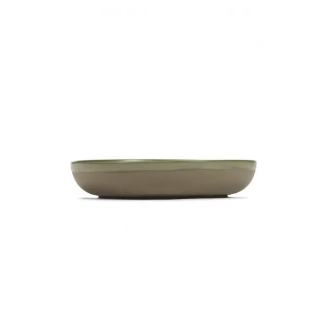 Serax Surface by Sergio Herman serveerschaal S ø 27 cm h 5 cm aardewerk Camo Green