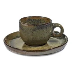 Serax Surface by Sergio Herman espressokop met schotel 100 ml Indi Grey