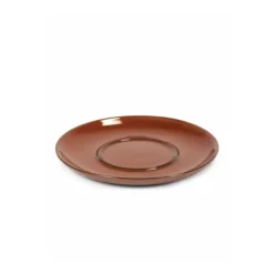 Serax Terres de Rêves schotel voor koffiekop 6 cm ø 13,5 cm h 1,2 cm rust