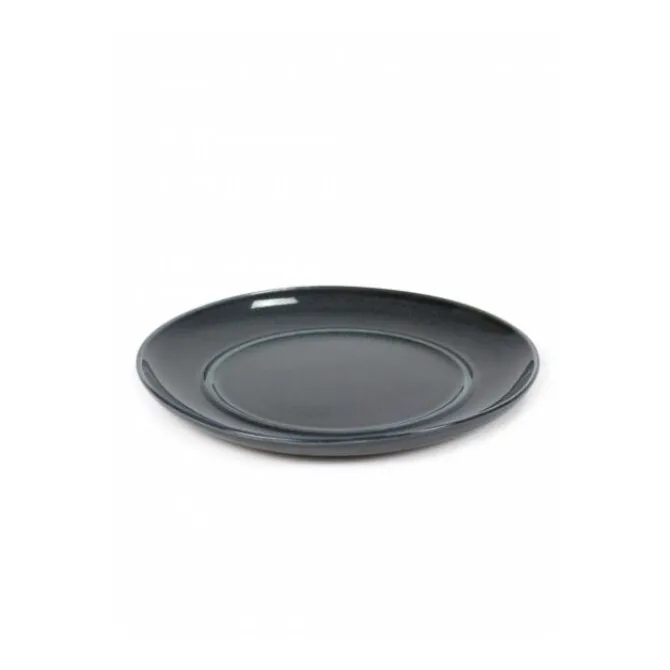 Serax Terres de Rêves schotel voor koffiekop 8 cm stone ware ø 13,5 cm h 1,2 cm - dark blue