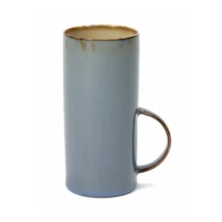Serax Terres de Rêves theekop stone ware ø 6 cm h 13 cm - misty grey/smokey blue