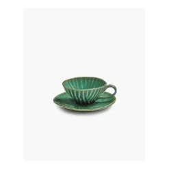Serax Verde Lanza schotel voor espressokop aardewerk groen