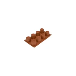 Silikomart bakvorm 8 canelé bordelais ø 5,5 silicone bruin