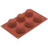 Silikomart bakvorm 6 diamanten ø 6,8 cm silicone bruin