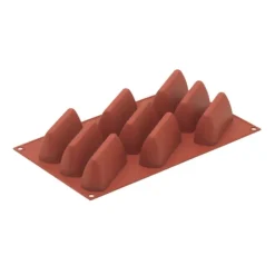 Silikomart bakvorm 9 gianduiotto vormen 9,4 x 3,2 cm silicone bruin