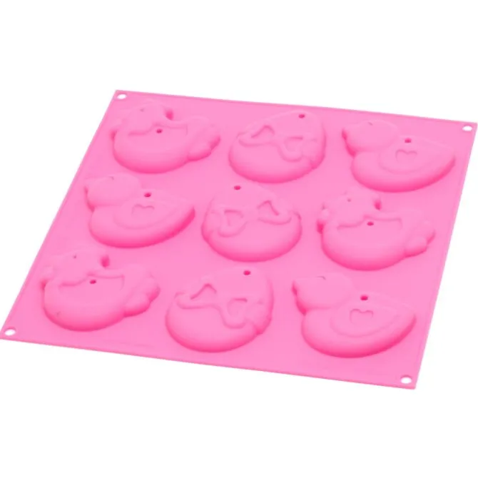 Silikomart bakvorm My Easter Cookies 8,4 cm silicone roze 9 stuks
