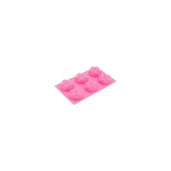 Silikomart bakvorm 6 narcissen ø 7,6 cm silicone roze