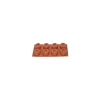 Silikomart bakvorm 8 ovale savarins ø 7,7 cm silicone bruin