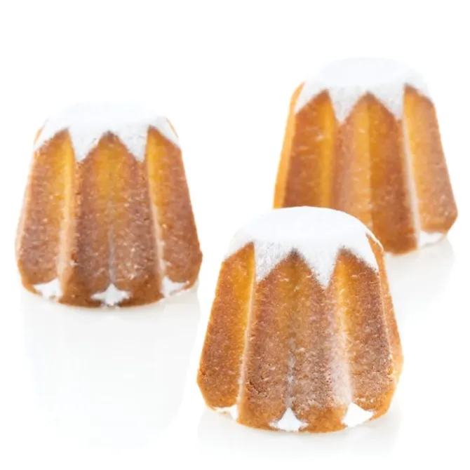 Silikomart bakvorm 6 pandoro ø 7,5 cm siliconen goud