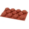 Silikomart bakvorm 11 sneeuwvlokken silicone bruin
