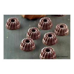 Silikomart bakvorm 24 tulbandjes ø 3,5 cm silicone bruin
