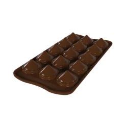 Silikomart 3D EasyChoc Kiss bonbonvorm silicone bruin