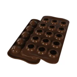 Silikomart 3D EasyChoc Kiss bonbonvorm silicone bruin