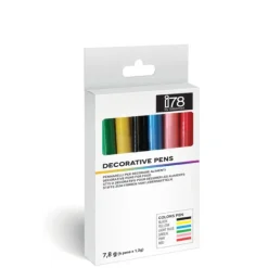 Silikomart decoratiepennen verschillende kleuren 6-delig