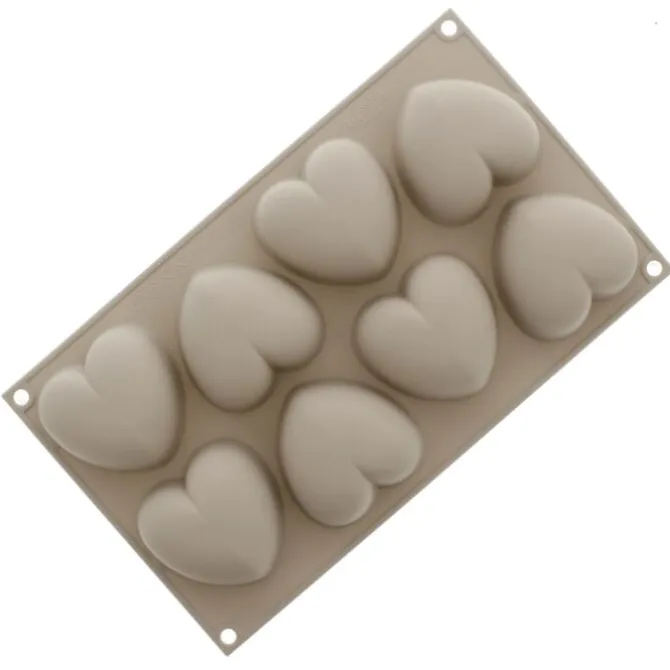Silikomart 3Design Mini Cuoricino bakvorm 6,5 x 6,3 cm silicone grijs