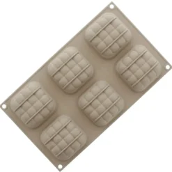 Silikomart 3Design Mini Eleganza bakvorm 7 x 7 cm silicone grijs