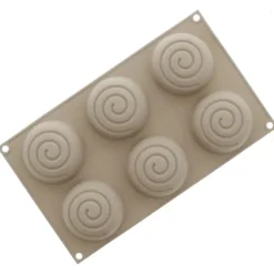 Silikomart 3Design Mini Girotondo bakvorm ø 6,8 cm silicone grijs