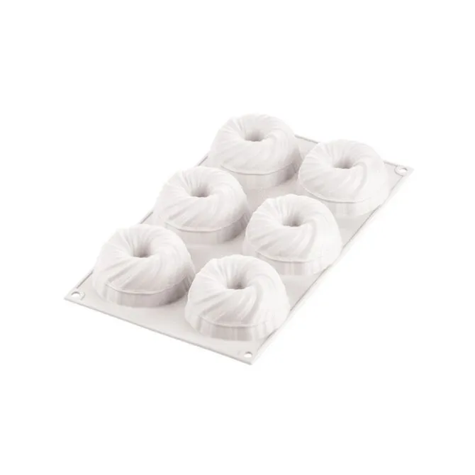 Silikomart 3D Mini Intreccio bakvorm ø 7,5 cm silicone grijs